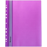 Папка-скоросшиватель с перфорацией А4 Berlingo180мкм фиолетовый (до 100л.), с прозрачным верхним листом, индив. ШК 133519