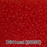 Бисер стеклянный GAMMA 5гр прозрачный матовый, оранжево-красный, круглый 10/*2,3мм, 1-й сорт Чехия, D641mat (90050)