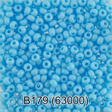Бисер стеклянный GAMMA 5гр непрозрачный, светло-голубой, круглый 10/*2,3мм, 1-й сорт Чехия, B179 (63000)