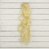 Волосы - тресс для кукол "Кудри" длина волос 40 см, ширина 50 см, №613 2294340 ( блонд )