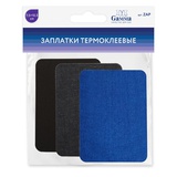 Термоаппликация 7,5х10,5см прямоугольник, набор 3 штуки, Gamma ZAP