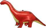 Шар воздушный (фигурный) 51"/130см Динозавр. Диплодок красный [15490]