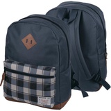 Рюкзак школьный "deVENTE" 40x30x14 см с 1-м отделением, 1-м передним карманом, с отделкой из искусственной кожи, серая клетка 7033874
