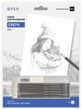 Набор для рисования скетча чернографитными карандашами, ФРЕЯ "Друг человека", 29,5*21см, графитные карандаши 6шт., ластик, основа для рисования (чертежная бумага 200 гр), точилка ( 10+ ) RPSB-0016