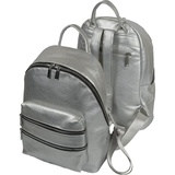Рюкзак подростковый deVENTE, 35 x26 x16 см блестящая искусственная кожа, 1 отделение на молнии, 2 передних кармана на молнии, 1 потайной карман на спинке на молнии, серебристый, 7032032