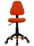 Кресло детское без подлокотников KD-4F/TW-96-1, ткань: сетка оранжевая, с подставкой для ног ( до 100кг )