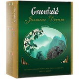 Чай GREENFIELD (Гринфилд) "Jasmine Dream", зеленый с жасмином, 100 фольг. пакетиков по 2г
