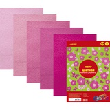 Набор листового фельта А4 deVENTE. Оттенки розового (5 листа, 5 цветов в уп.) 2.0мм, пластиковый пакет с европодвесом [8040687]