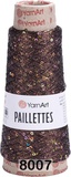 Пряжа YarnArt PAILLETTES  50г/800м (75% металлизированный полиэстер, 25% пайетки), шоколадный 8007