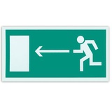 Знак эвакуационный "Направление к эвакуацион.выходу налево", 300*150мм, самокл, фотолюминесцентный, Е 04,  [610586]