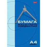 Бумага масштабно-координатная, А4 16л., голубая сетка, на скрепке, Хатбер 16Бм4_02284 
