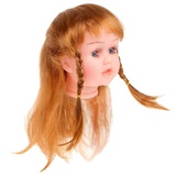 Волосы для кукол "Косички" размер большой , цвет каштановый, 1556943