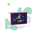 Папка для тетрадей 1 отделение, А4 (340*245*40мм) Berlingo "Bunny dream", пластик, на молнии [PPA42051]