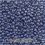 Бисер стеклянный GAMMA 5гр непрозрачный с цветным глянцевым покрытием, темно-сливовый, круглый 10/*2,3мм, 1-й сорт Чехия, G452 (33061)