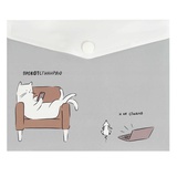 Папка на кнопке А6 (170х140мм) 180мкм с рисунком Прокостинация, Уф-печать, 69035