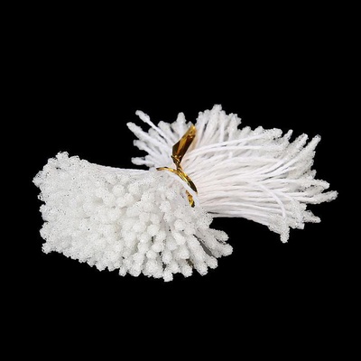 Тычинки для искусственных цветов "Пушистые белые" длина 6 см (набор 170 шт) 3395158