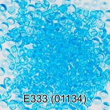 Бисер стеклянный GAMMA 5гр "сольгель" прозрачный, светло-голубой, круглый 10/*2,3мм, 1-й сорт Чехия, Е333 (01134)
