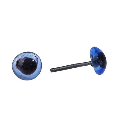 Глаза для игрушек стеклянные на металлической ножке голубые, 6мм, 10шт,  [4304692]