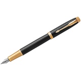 Ручка перьевая Parker "IM Premium Black/Gold GT" синяя, 0,8мм, подар. уп. [1931646]