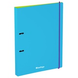 Папка 2 кольца 24мм Berlingo "Raze", 600мкм, D-кольца, с внутр. карманом, голубая, софт-тач, [RB4_2D154]