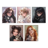 Тетрадь 48 л. клетка "Красотка с котиком", обложка выборочный ТВИН лак, мелованный картон, [68547]