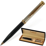 Ручка шариковая подарочная поворотная GALANT "Antic", 0,7мм, синяя, корпус черный с серебристым, золотистые детали, [140388]