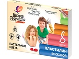 Пластилин 8цв.восковой 120г "Школа Творчества" ЛУЧ,пастельные цвета, cо стеком, картонная упаковка 29С 1770-08