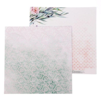 Бумага д/скрапб. "Кружево" 30.5 х 30.5 см 180 г/м,  [1477362]