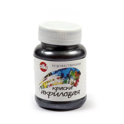 Акрил художественный 100мл Olki, Металлик черный жемчуг,  [ОЛ.4982]