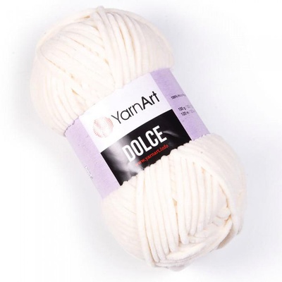 Пряжа YarnArt DOLCE 100г/120м (100% микрополиэстер),  молочный [745]