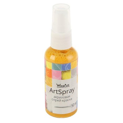 Cпрей-краска WizzArt Spray, 50 мл, желтая Темная охра,  1801933