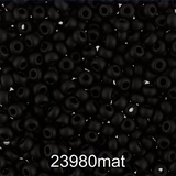 Бисер стеклянный GAMMA 5гр матовый, черный, круглый 10/*2,3мм, 1-й сорт Чехия, H660mat (23980/1)