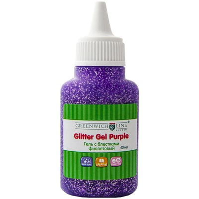Гель с блестками фиолетовый 40 мл.