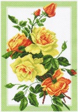 Канва с рисунком 37х49см Букет роз Матренин Посад,  [1224]