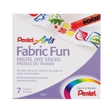 Пастель для ткани PENTEL "Fabric Fun", 7цв. сухая, PTS-7. картонная упаковка [181305]