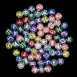 Набор бусин для творчества пластик "Русские буквы" прозрачно-цветные, круг 10 гр 0,7х0,7 см [3914119]