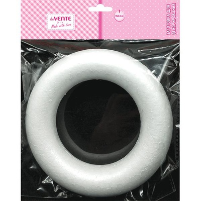Набор заготовок для декорирования deVENTE: кольцо из пенопласта, 15 x 2,6 см,  в пластиковом пакете с подвесом 8003920