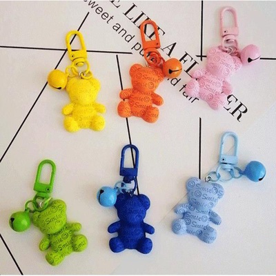 Брелок каучуковый deVENTE. Teddy Bears, 35*10*80см, с металлическим карабином и колокольчиком, с декорированной петлей, ассорти 4 цвета, 9020405
