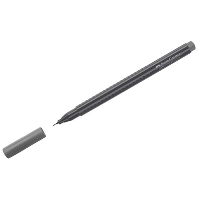 Ручка капиллярная Faber-Castell "Grip Finepen"  0,4 мм, темная серая, трехгранная,  151672