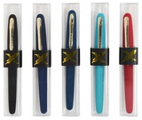 Ручка шариковая подарочная LOREX Grande Soft, чернила на масляной основе, прорезиненный корпус, золотые детали, резиновый грип, синие чернила, с золотой фольгой, в пластиковом футляре, LXOPGS-MIX