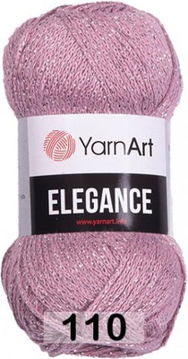 Пряжа YarnArt Elegance 50г/130м (88% хлопок, 12% металлик) 110 пыльная роза