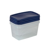 Набор контейнеров для пищевых продуктов №3 (пластик) V=1000/1400/1800 гр, прозрачный, N, (прямоугольный) Бр.0.25