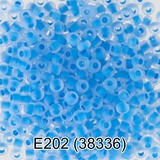 Бисер стеклянный GAMMA 5гр прозрачный матовый, голубой, круглый 10/*2,3мм, 1-й сорт Чехия, Е202 (38336)