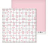 Бумага для скрапбукинга "Розовая клеточка", 30.5х30.5 см,  [2694649]