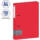 Папка 2 кольца 40мм Berlingo "Soft Touch", 700мкм, D-кольца, с внутр. карманом, красная, [RB4_24982]