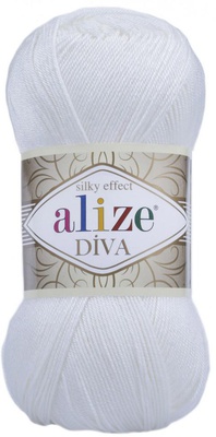 Пряжа Ализе Diva Silk effect 100г/350м (100%акрил),  [55]