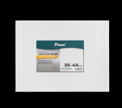 Холст грунт акриловый на картоне Pinax 35х45см, 100% хлопок, 280 г/м мелкое зерно, 10.3545