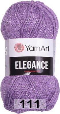 Пряжа YarnArt Elegance 50г/130м (88% хлопок, 12% металлик) 111 сирень