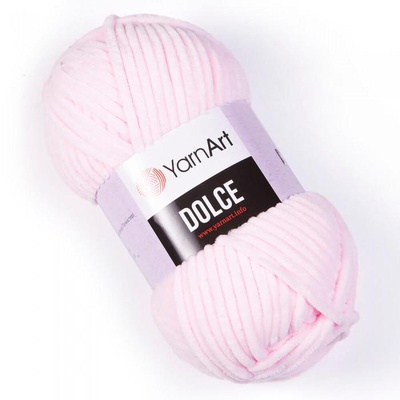 Пряжа YarnArt DOLCE 100г/120м (100% микрополиэстер),  нежный розовый [750]