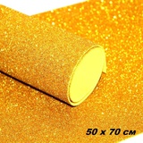Фоамиран глиттерный 2мм 50*70см с блестками, золотые оттенки